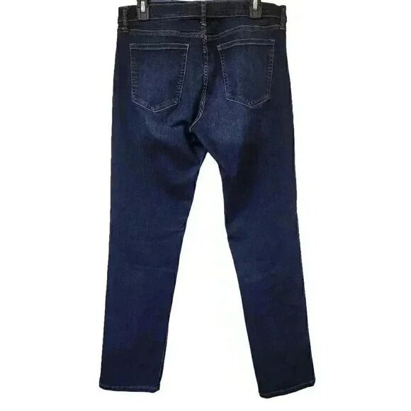 Banana Republic Women's Premium Denim Dark Wash Cotton/Poly/Spandex Slim Straigh - Picture 8 of 12